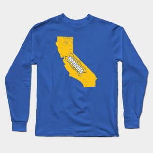 California Football, Retro - Light Blue Long Sleeve T-Shirt